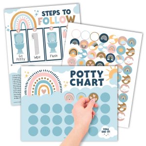 Potty Training Chart | Sticker Charts | Early Education - Boho Rainbow