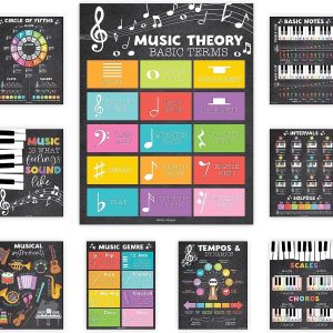 Music Posters | Set of 9 | Music Classroom - Retro