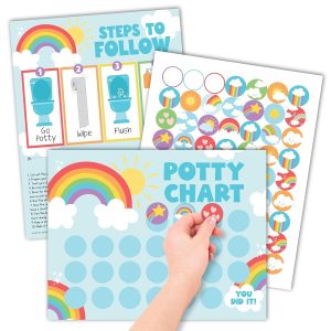 Potty Training Chart | Sticker Charts | Early Education - Colorful Rainbow